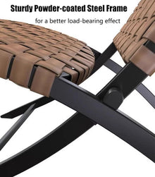 3-Piece Folding Outdoor Chairs & Table Set for Patio and Garden