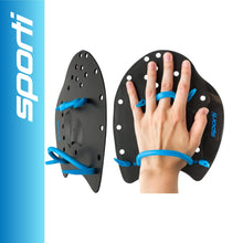 Swim Training Set with Hand Paddles & Short Blade Fins