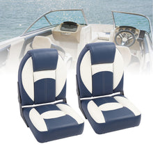 2-Piece Folding Marine Boat Seats with High-Back Foam Padding