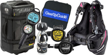 Scuba Diving Package with 15 lb BCD, Dive Computer, Regulator, Torch & Gear Bag