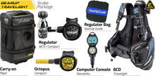 Scuba Diving Package with 15 lb BCD, Dive Computer, Regulator, Torch & Gear Bag