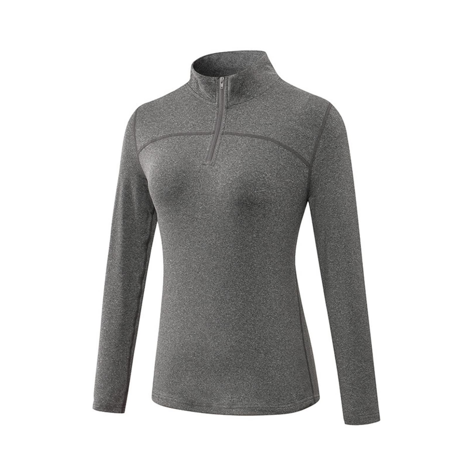 Women's Thermal Fleece Quarter Zip Long Sleeve Running & Golf Shirt