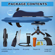 2-in-1 Electric Inflatable Jet Boat with Underwater Scooter, 500W Thruster