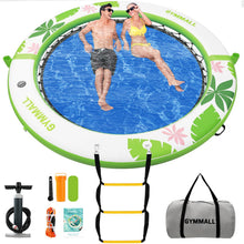 8 FT Inflatable Water Hammock Floating Dock with Mesh & Ladder