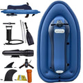 2-in-1 Electric Inflatable Jet Boat with Underwater Scooter, 500W Thruster