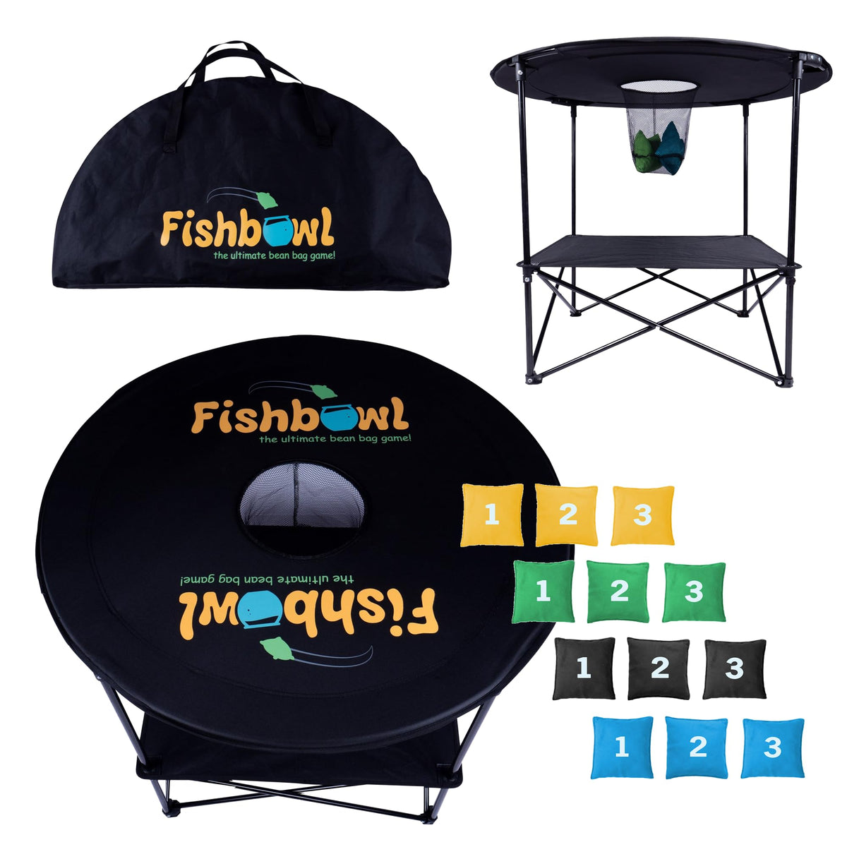 Portable Bag Toss Yard Game Set with Carry Case for Outdoor & Beach Play