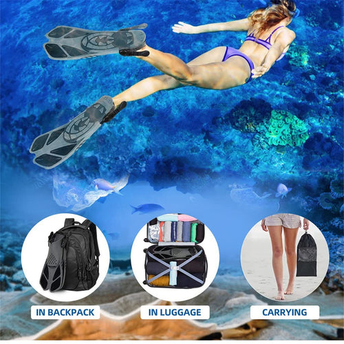 Adjustable Swim Fins for Adults & Kids Beginners
