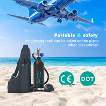 1L Portable Mini Scuba Tank Kit with Hand Pump for Diving