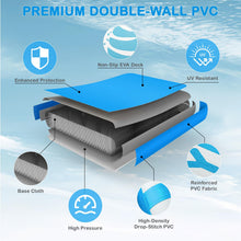 8 FT Inflatable Water Hammock Floating Dock with Mesh & Ladder
