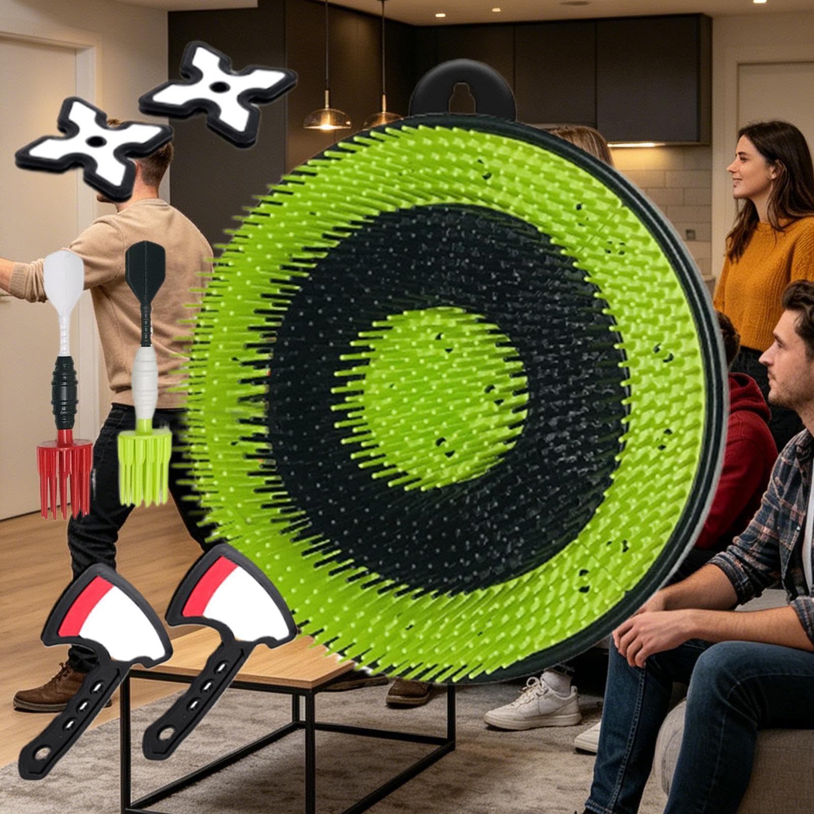 Outdoor Axe Throwing Target Game for Lawn, Yard, Camping & Beach