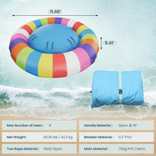 6-Person Inflatable Towable Water Tube with Electric Pump