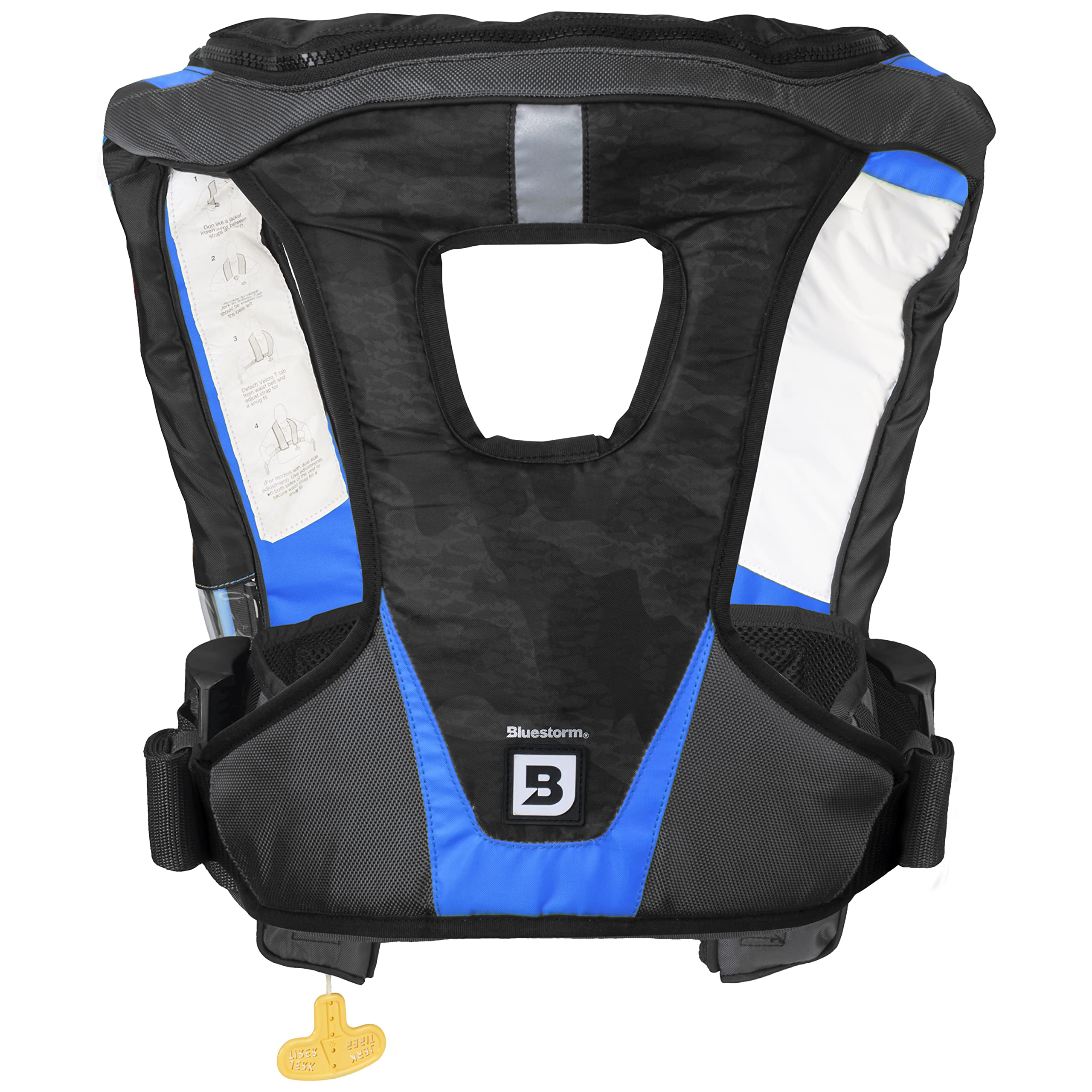 Adult Automatic Inflatable PFD Life Jacket with Manual Ripcord