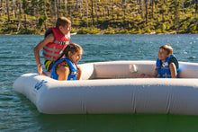 Inflatable Floating Pool Lounger with Backrest for Lakes & Pools