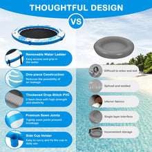 8 FT Inflatable Water Hammock Floating Dock with Mesh & Ladder