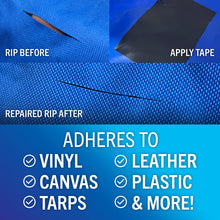 Heavy-Duty Waterproof Repair Tape for Boat Covers, Tents, Awnings & Air Mattresses, 30 ft x 3 in