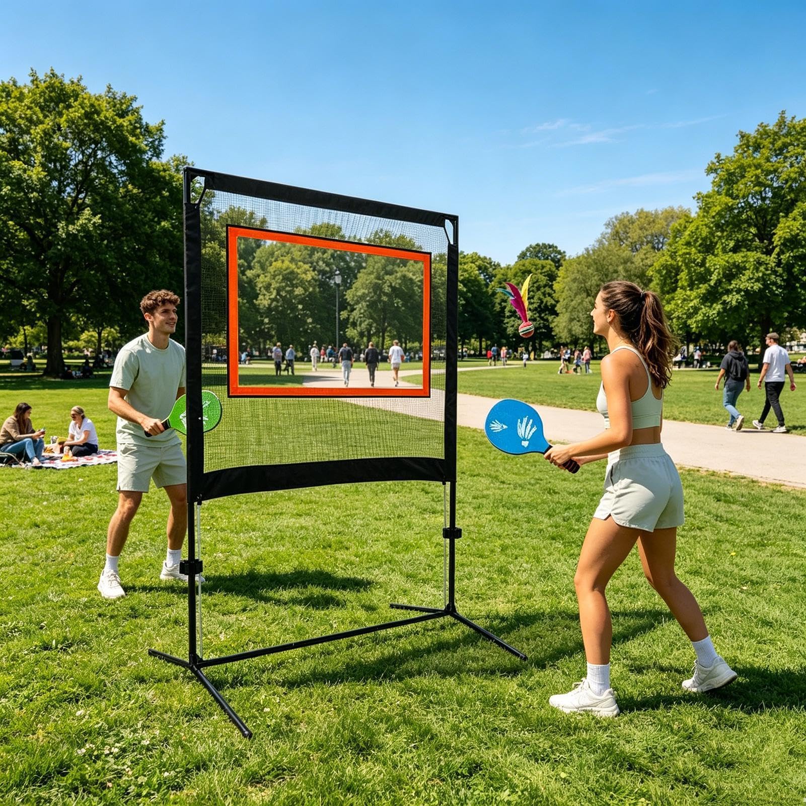 Portable Multi-Sport Paddle Game Set with Carry Bag for Indoor & Outdoor Play