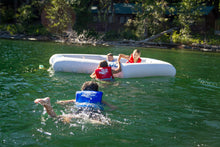 Inflatable Floating Pool Lounger with Backrest for Lakes & Pools