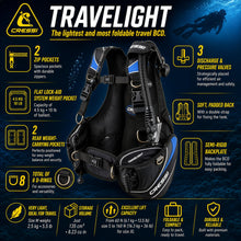 Scuba Diving Package with 15 lb BCD, Dive Computer, Regulator, Torch & Gear Bag