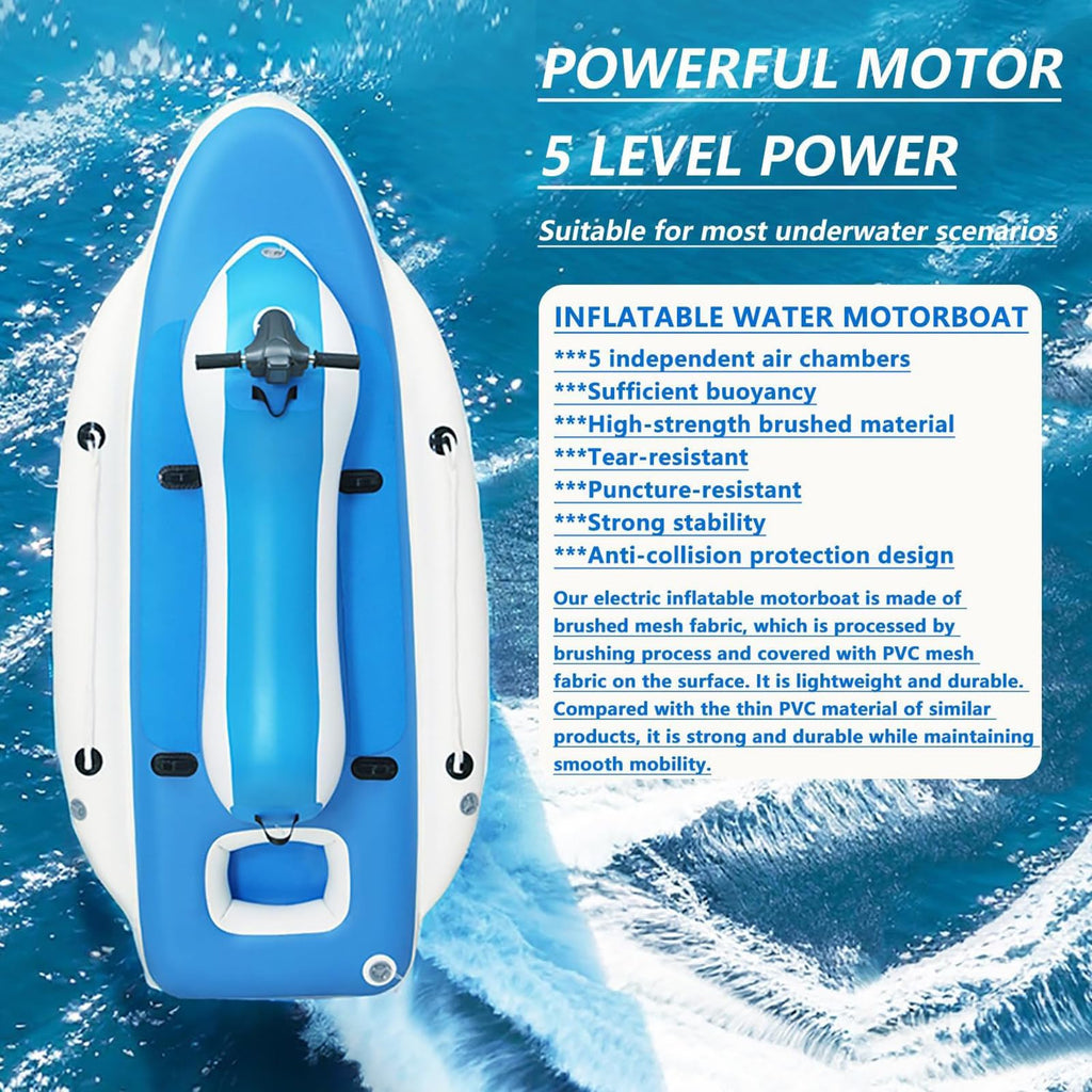 2-in-1 Electric Underwater Scooter & Inflatable Jet Ski 700W 11 km/h