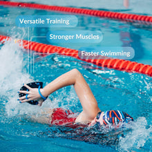 Swim Training Set with Hand Paddles & Short Blade Fins