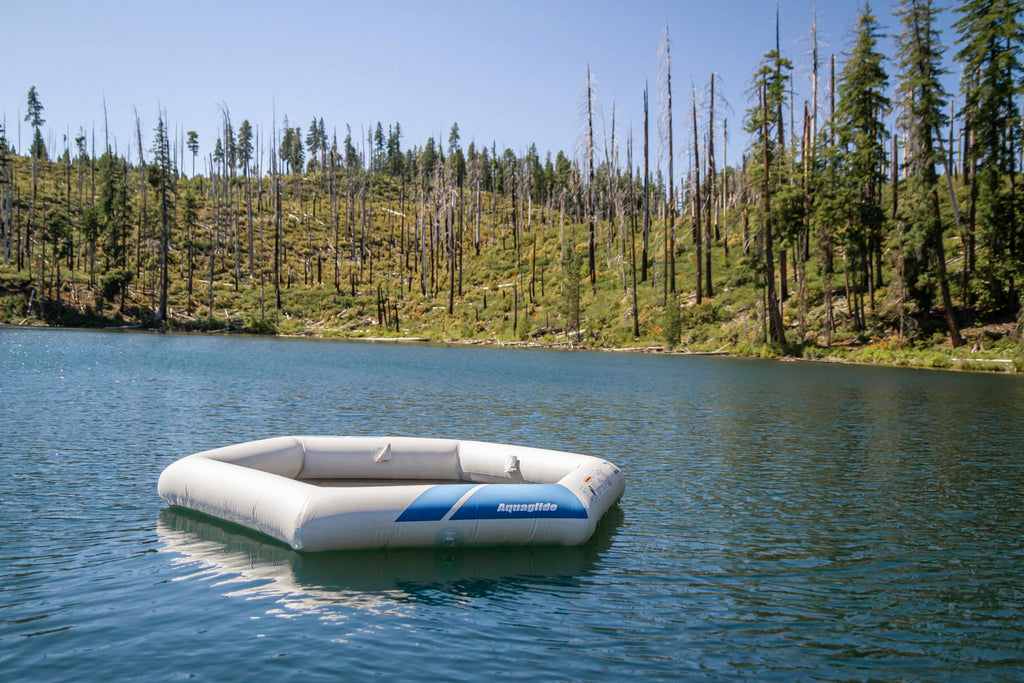 Inflatable Floating Pool Lounger with Backrest for Lakes & Pools