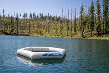Inflatable Floating Pool Lounger with Backrest for Lakes & Pools