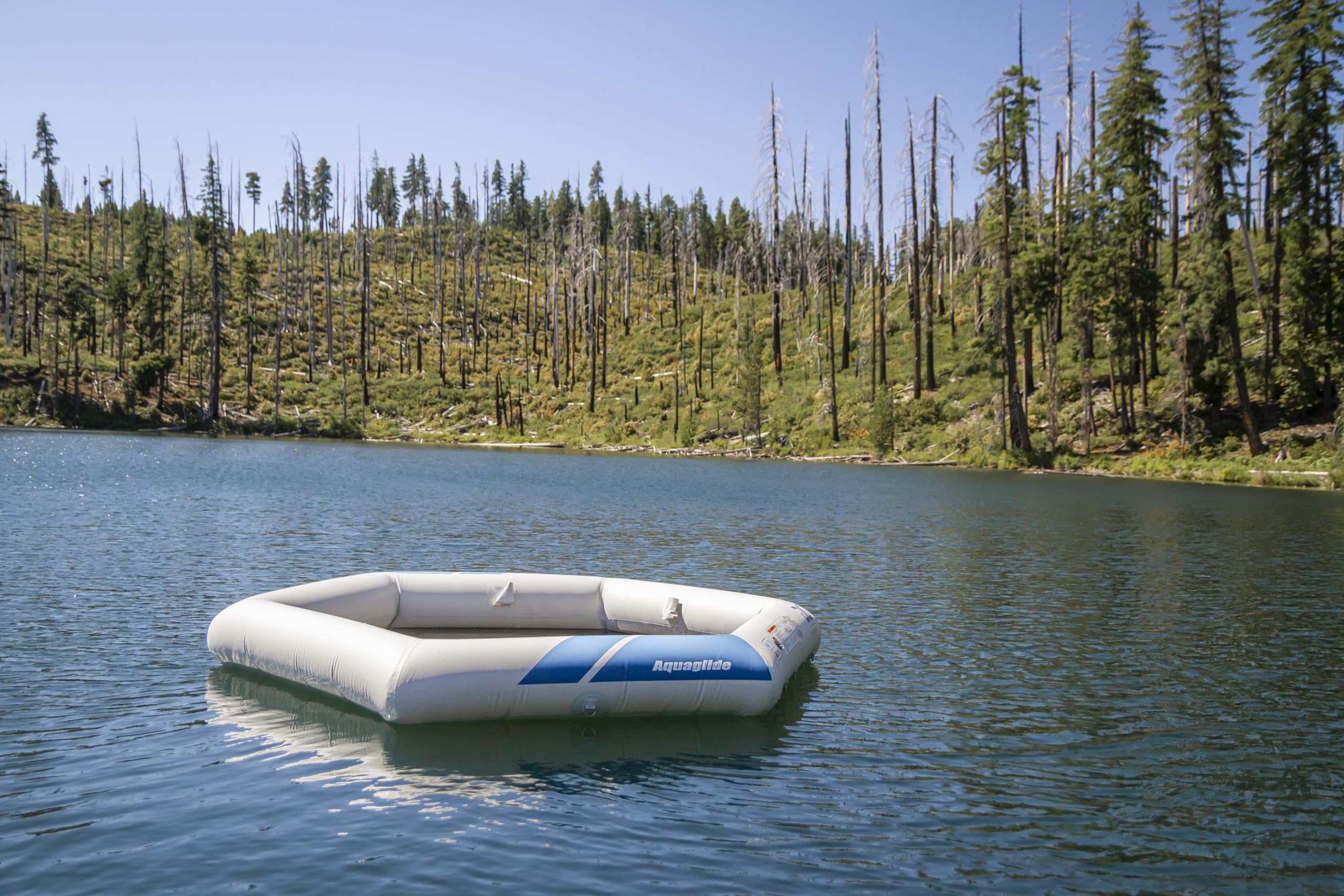 Inflatable Floating Pool Lounger with Backrest for Lakes & Pools