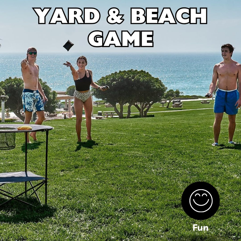 Portable Bag Toss Yard Game Set with Carry Case for Outdoor & Beach Play