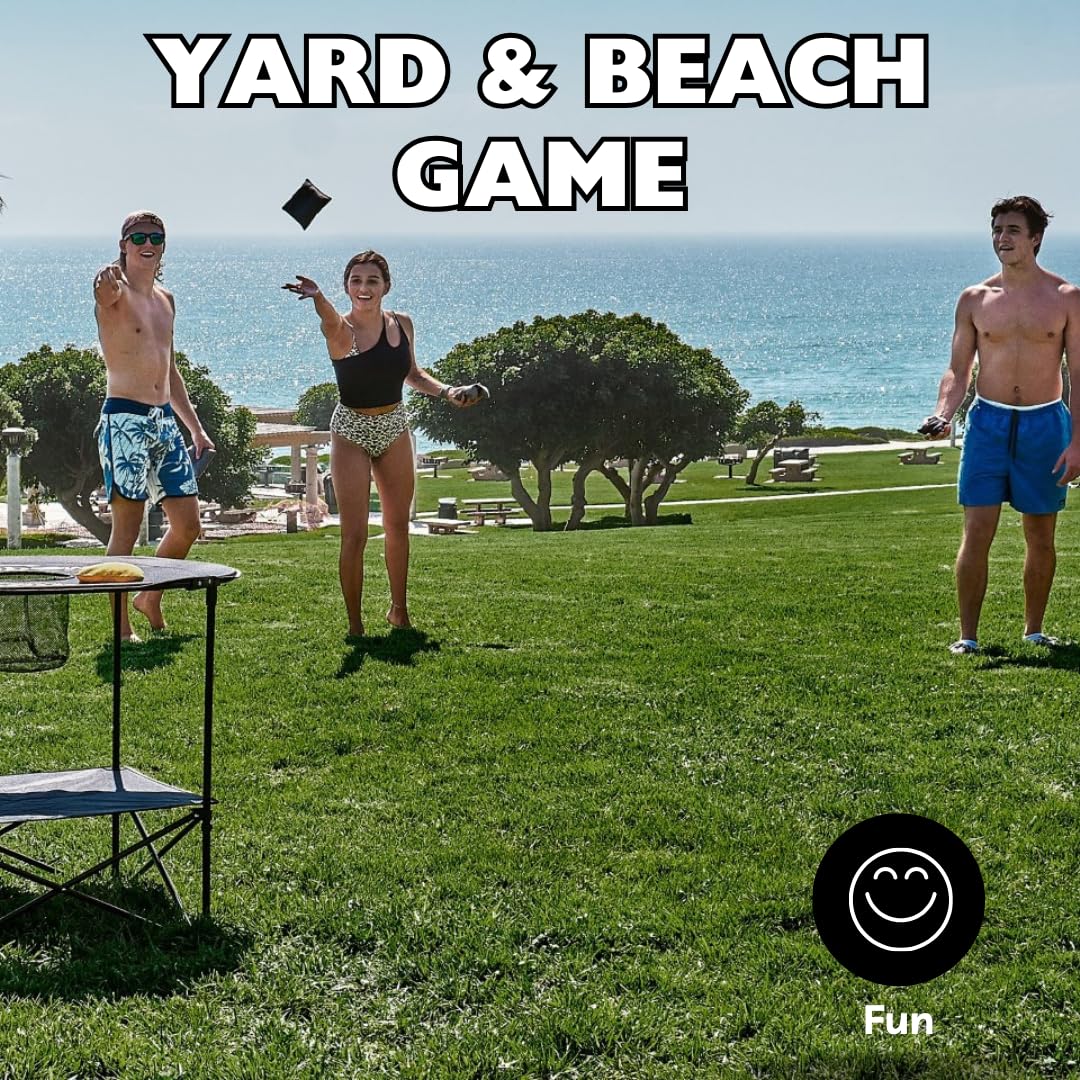Portable Bag Toss Yard Game Set with Carry Case for Outdoor & Beach Play