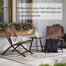 3-Piece Folding Outdoor Chairs & Table Set for Patio and Garden