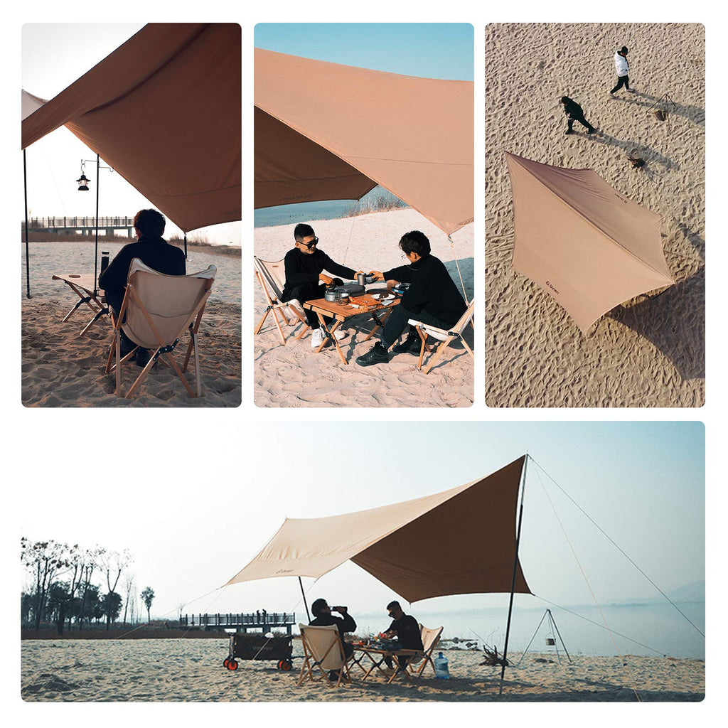 Large Beach Sun Shelter Tent for 6+ People, 165 × 95 in