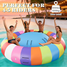 6-Person Inflatable Towable Water Tube with Electric Pump