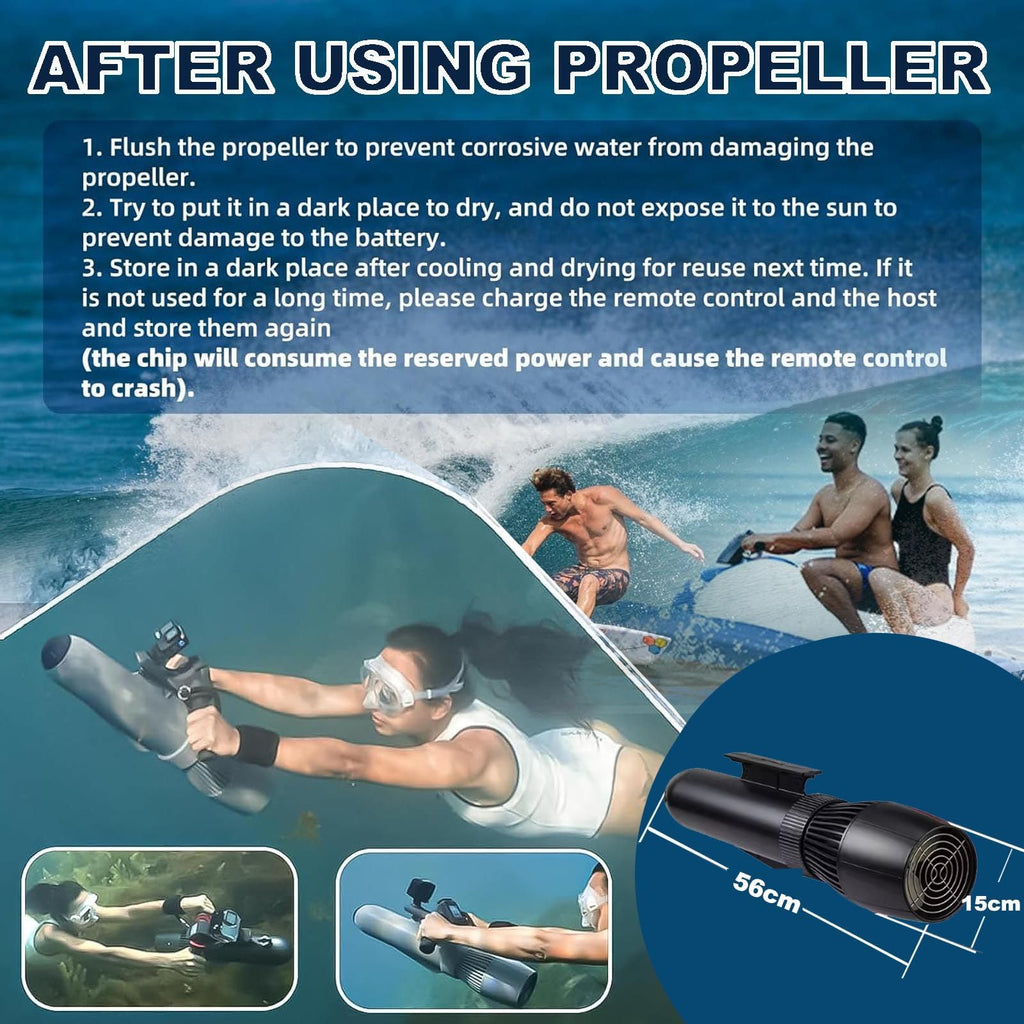 2-in-1 Electric Inflatable Jet Boat with Underwater Scooter, 500W Thruster