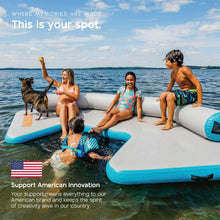 Lightweight Inflatable Floating Mat for 4–6 People, 1450 lb Capacity