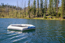 Inflatable Floating Pool Lounger with Backrest for Lakes & Pools